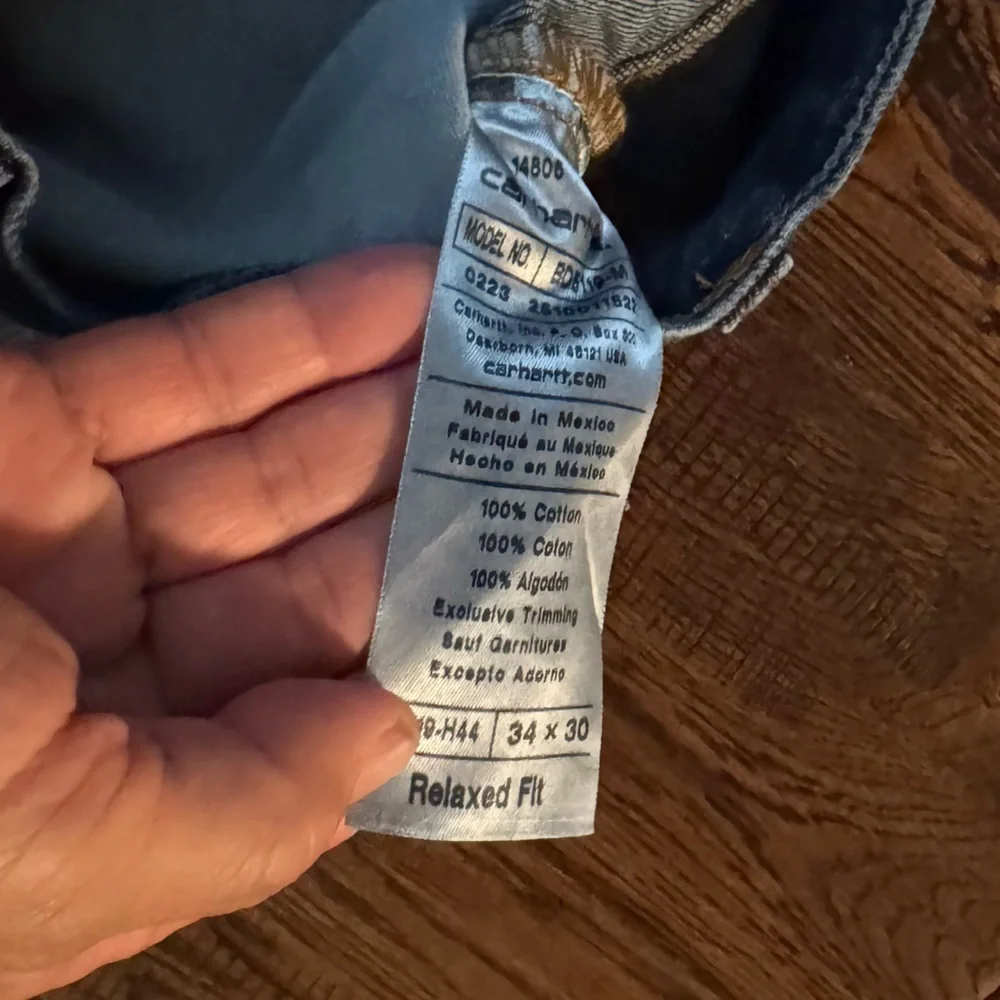 Carhartt Men's Relaxed Fit Blue Jeans Size 34X30